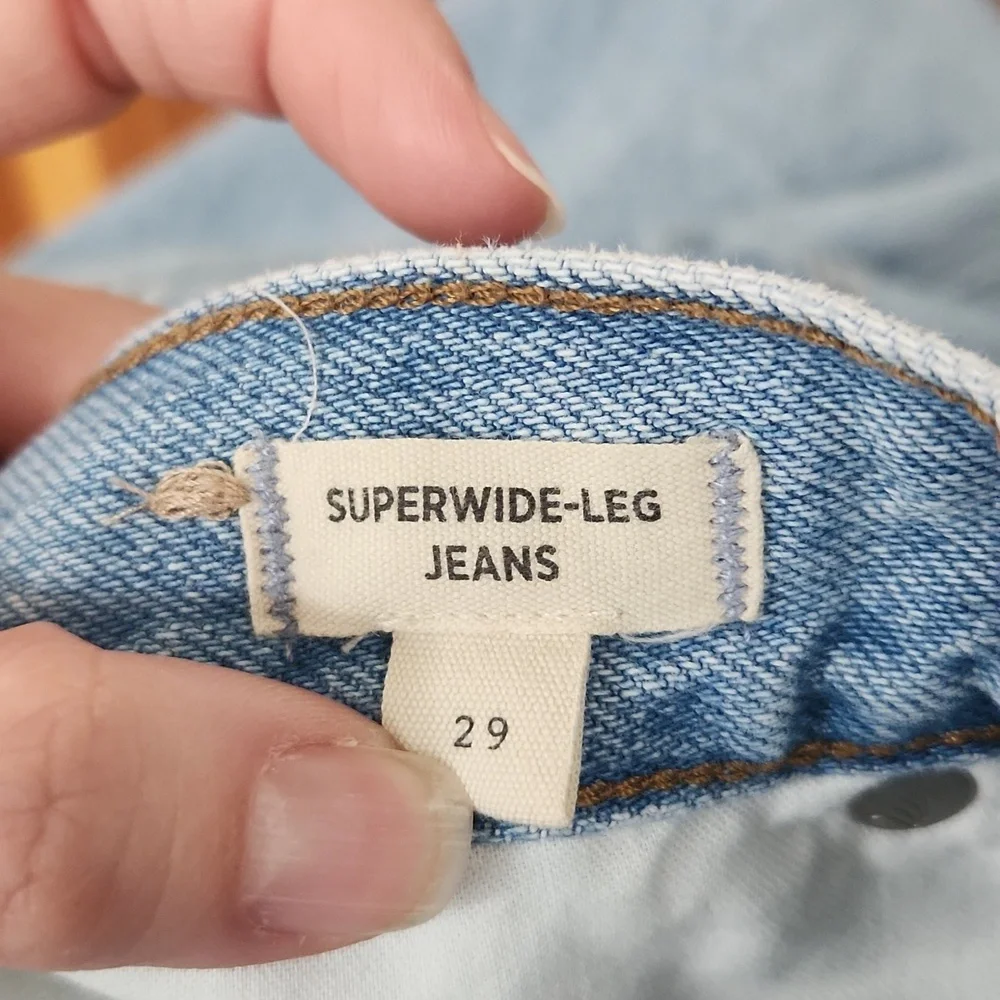 Madewell Super Wide Leg Jeans Size 29 - Picture 2 of 6